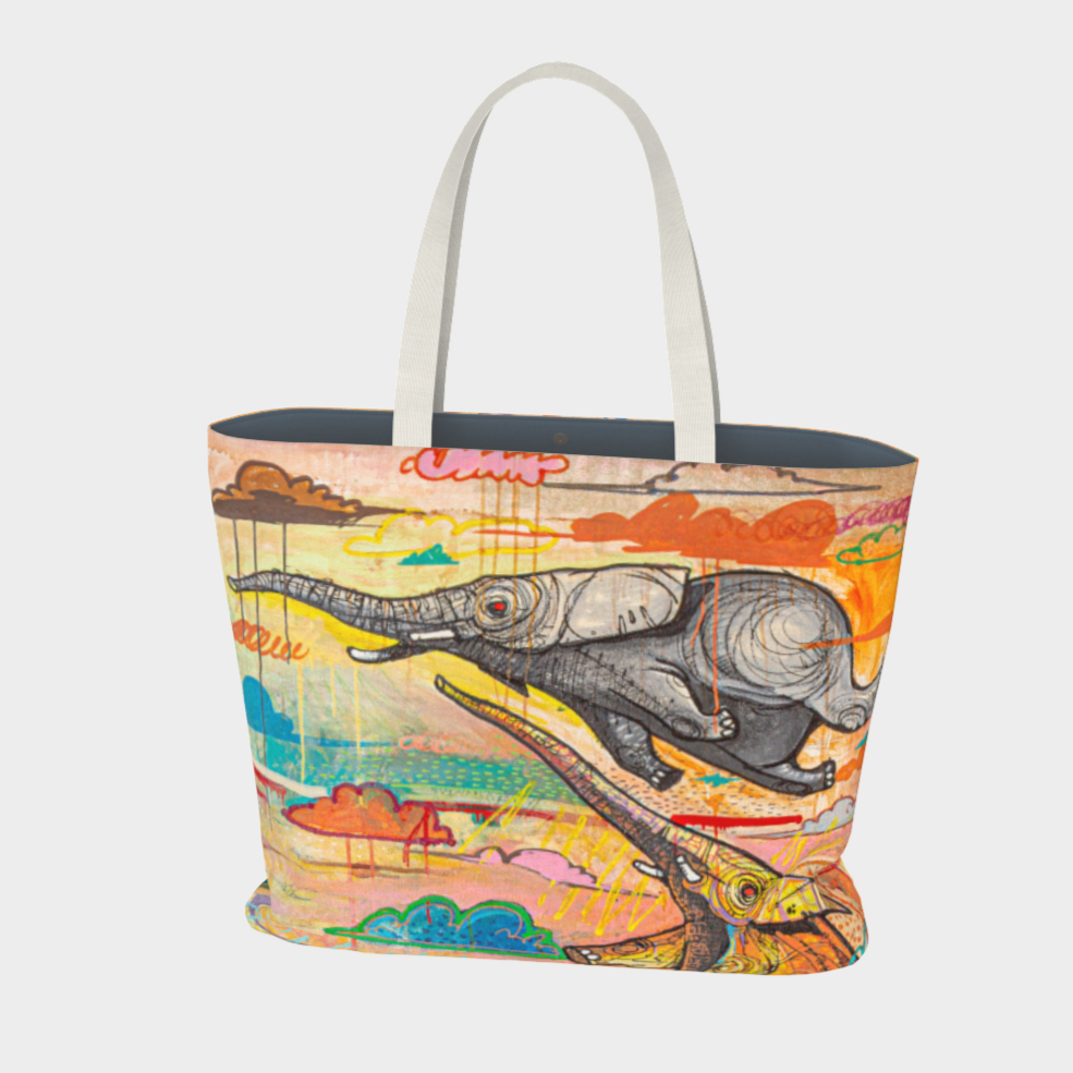 "Life Cycle" -  Jumbo Tote bag