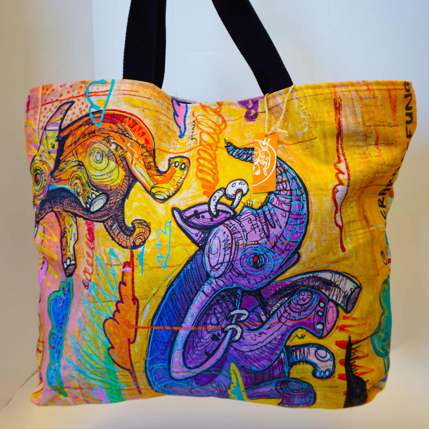 "Life Cycle" -  Jumbo Tote bag